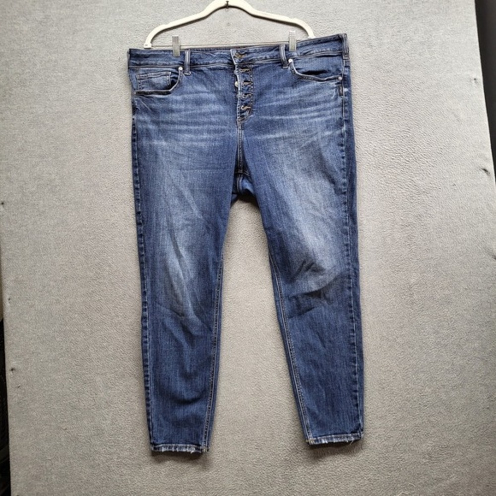 Silver Jeans‎ Women Jeans 22 Blue Denim Suki Skinny Button Fly